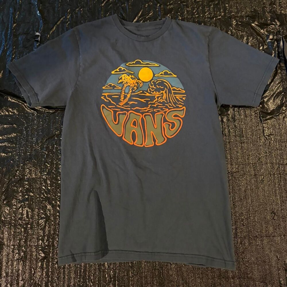 Vans Men's Blue and Navy T-shirt